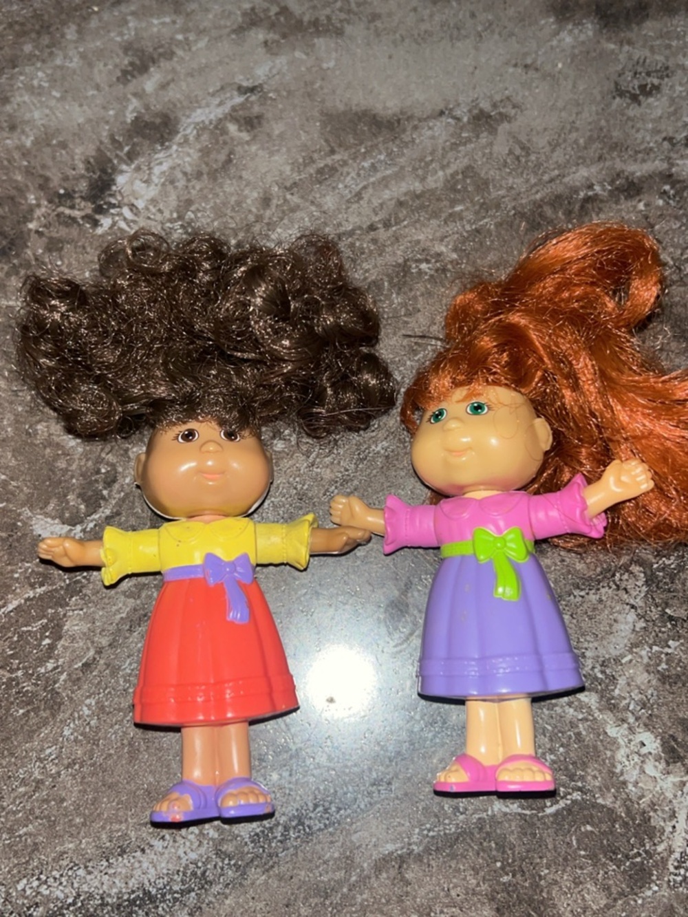 2007 Cabbage Patch Kids Dolls in Pink Top & Purple Dress